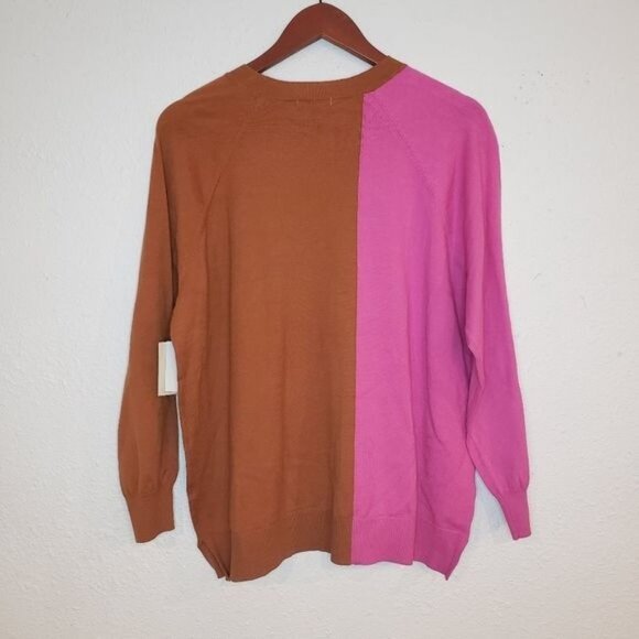 NWT 14th & Union colorblock sweater - Size LP - Picture 3 of 8